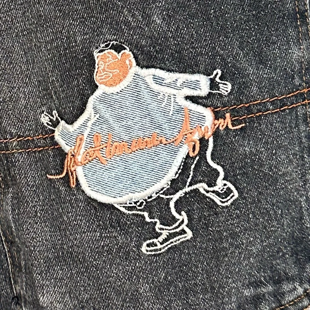 PLATINUM FUBU Denim Carpenter Shorts Made in USA fat Albert Logo Y2K 32